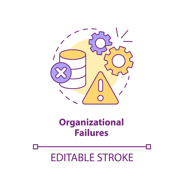 Organisatorische mislukkingen concept icoon