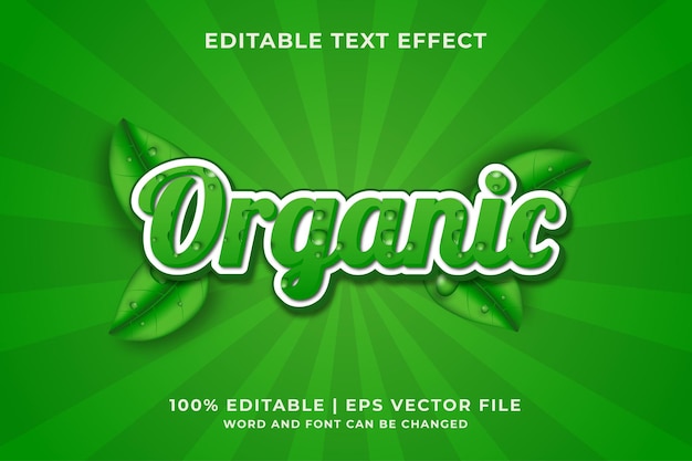 Organisch teksteffect Premium Vector