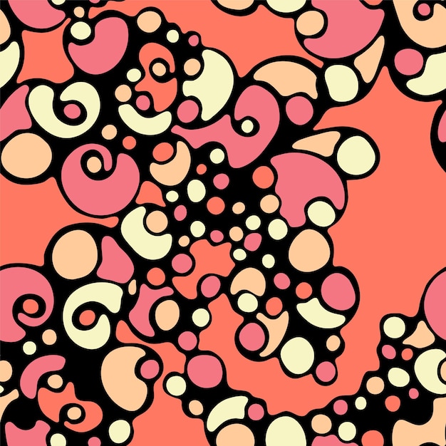 Organische abstracte naadloze patroon doodle textuur achtergrond desi