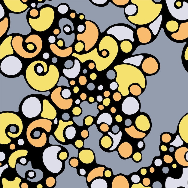 Organische abstracte naadloze patroon doodle textuur achtergrond desi