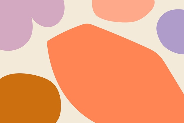 Vector organische abstracte vormen in pastelkleuren. kleurrijke achtergrond in een minimalistische stijl