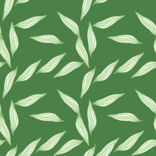 Organische lijn laat patroon op witte achtergrond. Abstracte botanische achtergrond. Natuur behang. Voor stofontwerp, textielprint, verpakking, omslag. Eenvoudige vectorillustratie.