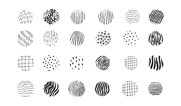 Organische vector abstracte texturen golven stippen lijnen vormen