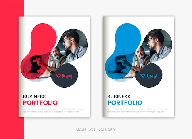 Organische vorm corporate cover ontwerpsjabloon voor zakelijke portfolio vector