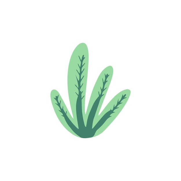 Vector organische vorm van groene plant verlaat modern trendy icoon van gebladerte platte natuurlijke vectorillustratie met bloemen voor reclame-promotie