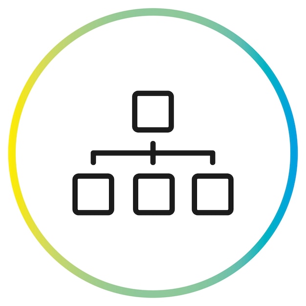 organization chart icon vector