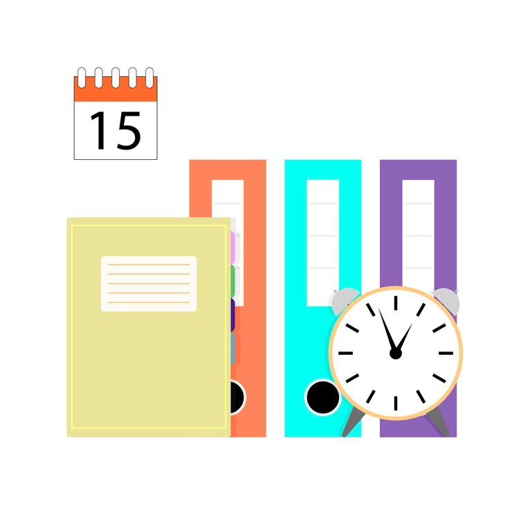 Vector organization of time and schedule concept business management process