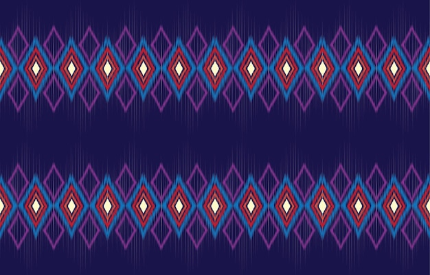 Oriental ethnic geometry ikat seamless pattern traditional design for background, rug, wallpaper,