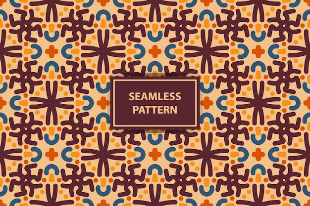 oriental seamless pattern with vintage color