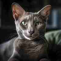 Vector oriental shorthair kitten cat