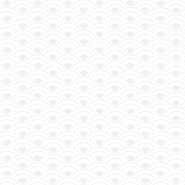 Oriental style gray wave seamless pattern on white background