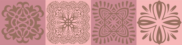 Oriental traditional ornament tile design