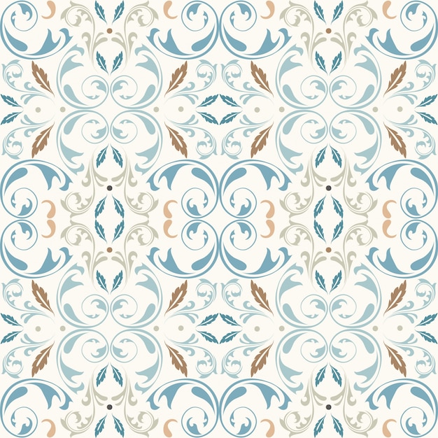 Oriental vector pattern with  arabesques elements