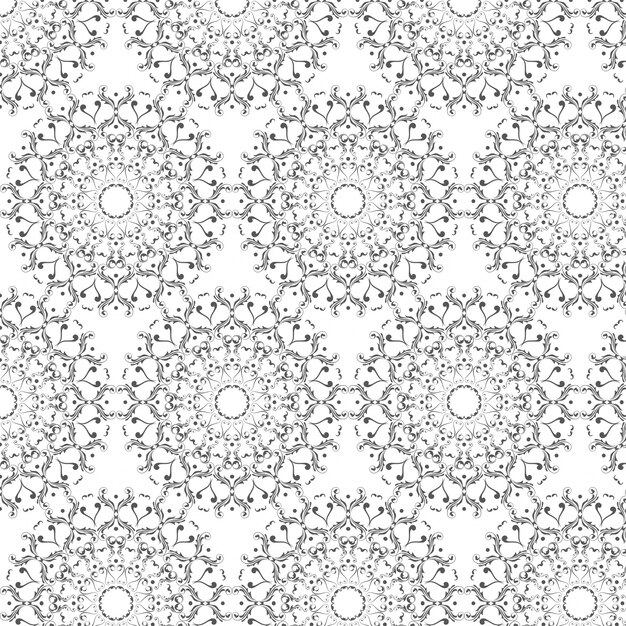 Oriental vector pattern with round arabesques elements