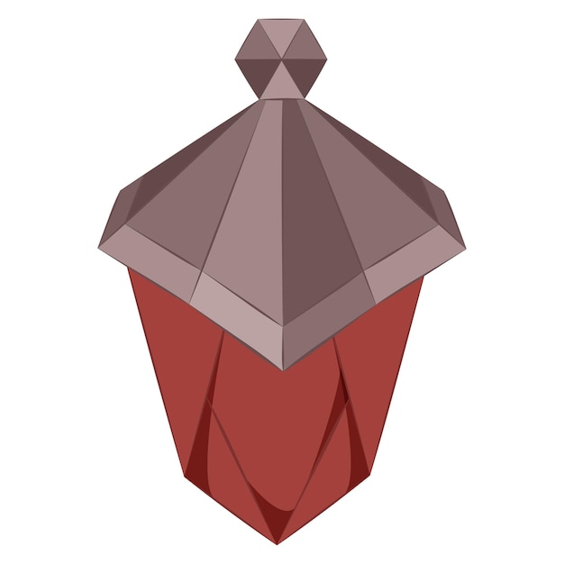 Vector origami acorn