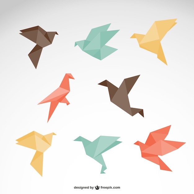 Origami birds collection