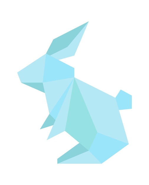 Origami konijn animal childish craft vector illustratie