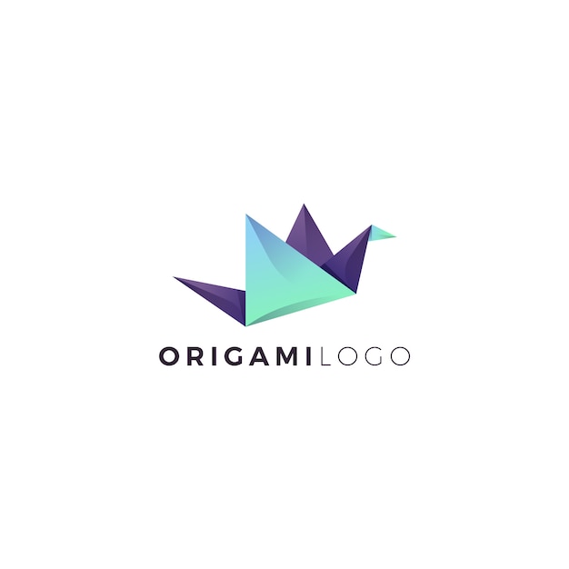 Vector origami logo