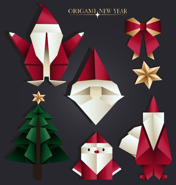 Origami New Year set 