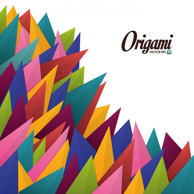 Origami ontwerp illustratie