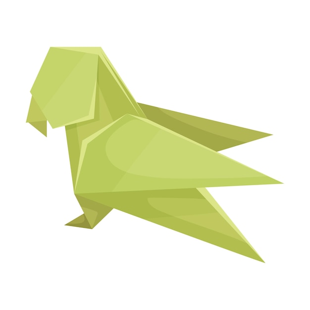 Vector origami papieren papegaai vector illustratie gemaakt van papier veelhoekige figuur