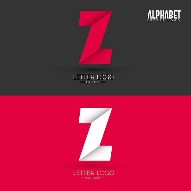 Logo della lettera z di stile origami