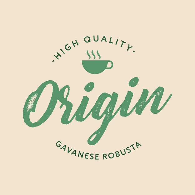 Origin logo design for coffee shop with vintage style