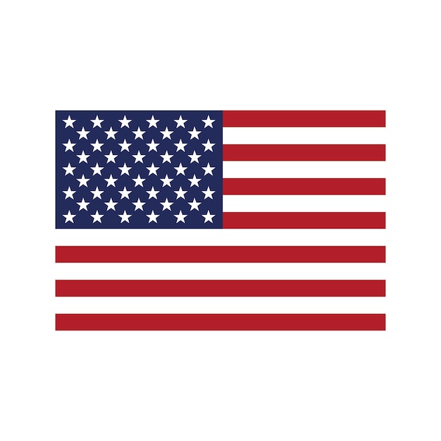 Original American flag is on a white background