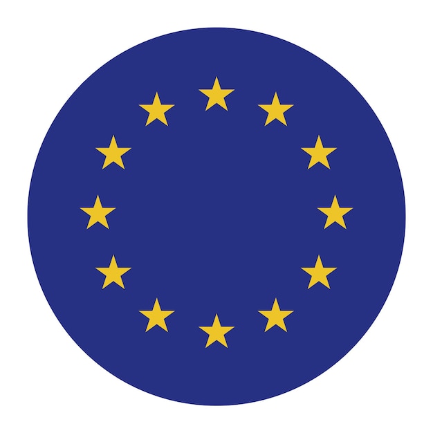 공식 색상 및 비율의 원본 및 간단한 유럽 국기 Eu 격리 벡터