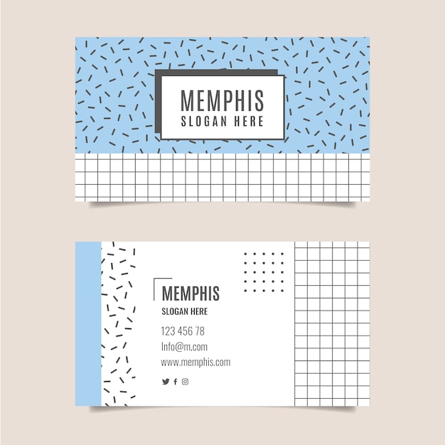 Vector original business card with lines and swuares