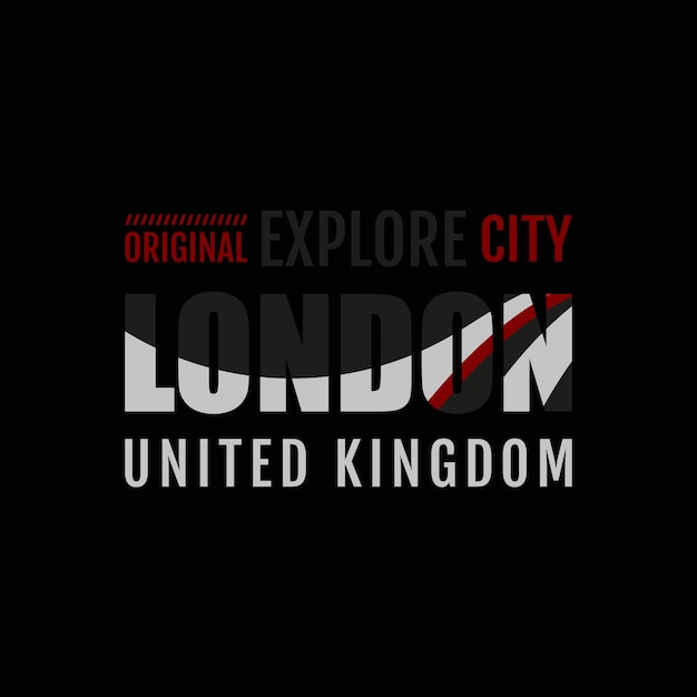 Оригинальный дизайн векторной футболки для изучения города лондона соединенного королевства