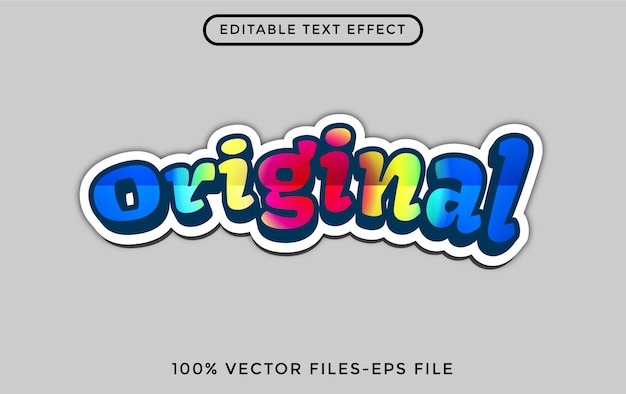 Vector original - illustrator editable text effect premium vector