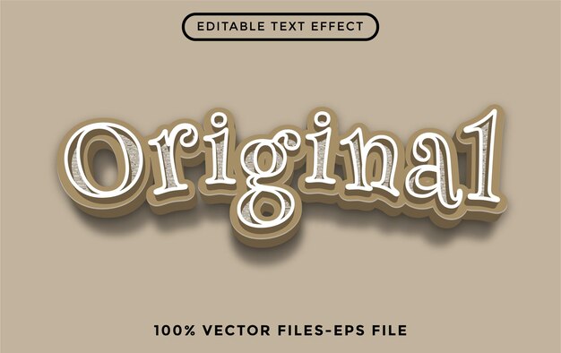 Originale - effetto di testo modificabile con illustrator vettore premium