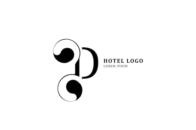 ロゴタイプの青色の元の文字D。ロゴデザインのベクトル記号。フラットイラストEPS10。