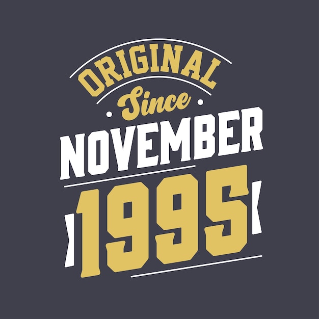 Original Since November 1995 Born in November 1995 Retro Vintage Birthday