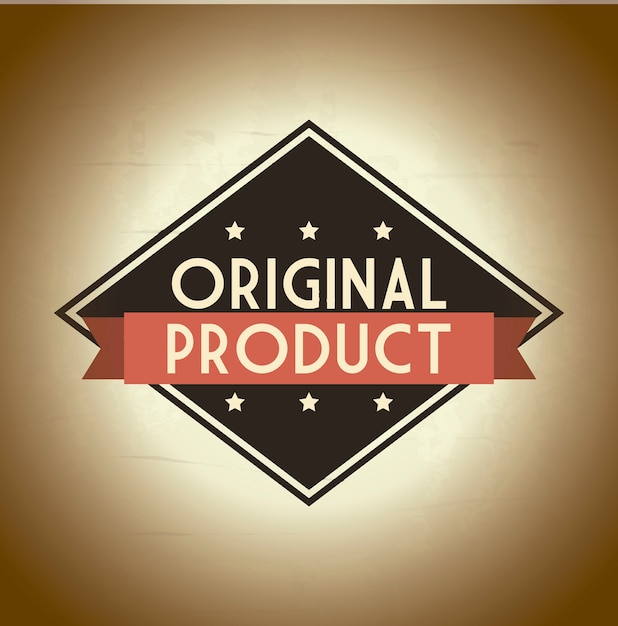 Vector original product over beige background vector illustration