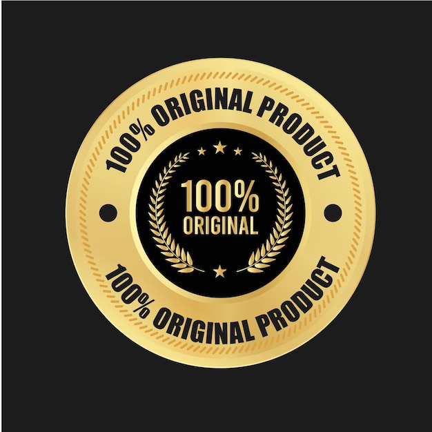 Дизайн логотипа Original Products и дизайн оригинального векторного значка Trust badge