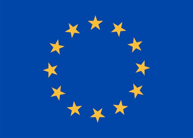 Original and simple Europe national flag EU isolated vector