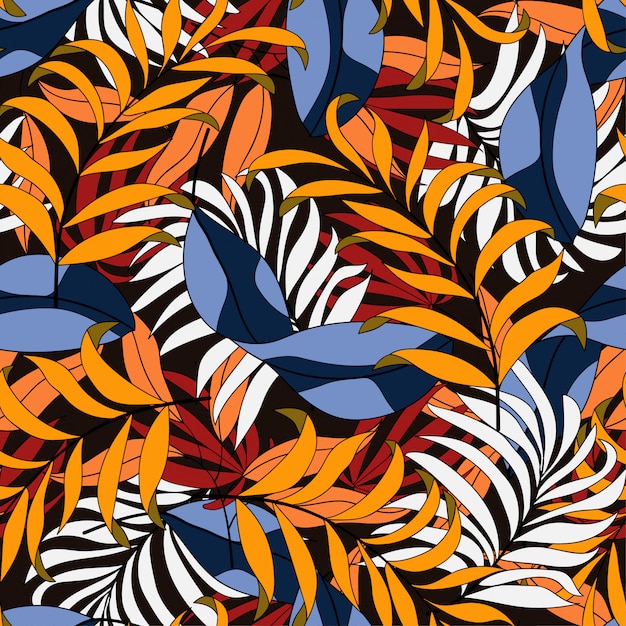 Original summer seamless tropical pattern