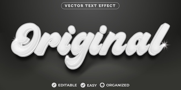 Vector original text effectfully editable font text effect