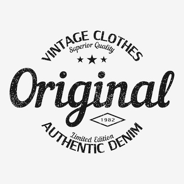 Vintage authentic apparel typography. Grunge print for original t