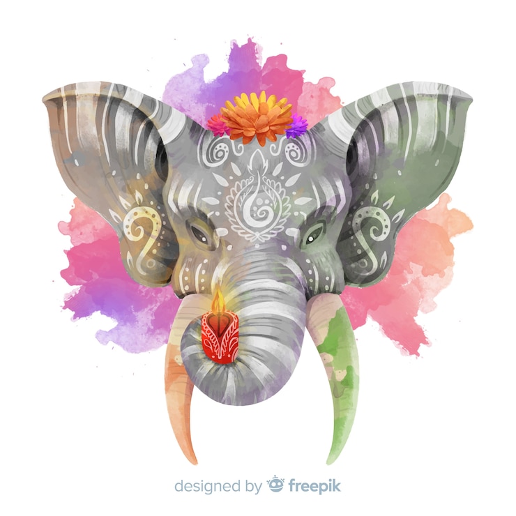 Vector original watercolor diwali background