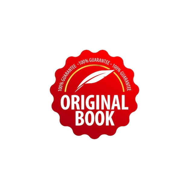Origineel boek 100 procent garantie badges label pictogram zakelijk pictogram vector