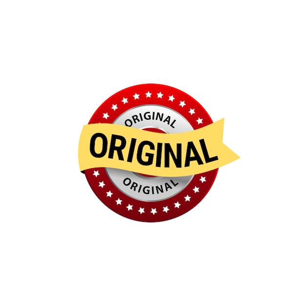 originele badge met rode rand zakelijke vector icon