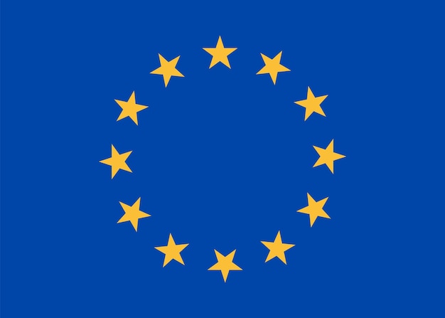 Originele en eenvoudige Europese nationale vlag EU geïsoleerde vector