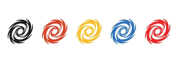 Orkaan symbool Typhoon storm twister vortex illustratie ontwerp in abstracte stijl