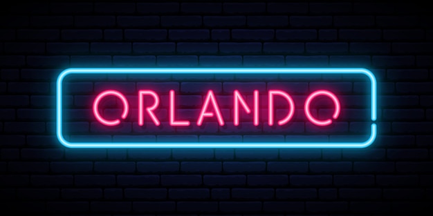 Vector orlando neon sign.