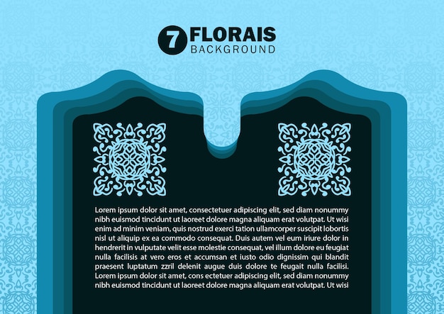 Vector ornamen background florasis 7