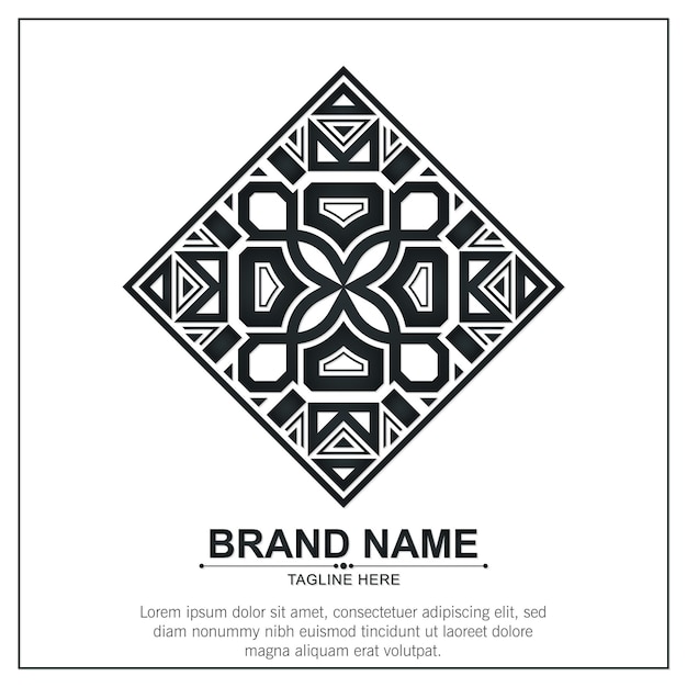 Ornament art logo design template