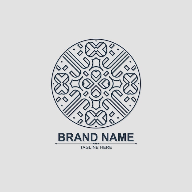 Vector ornament art logo design template